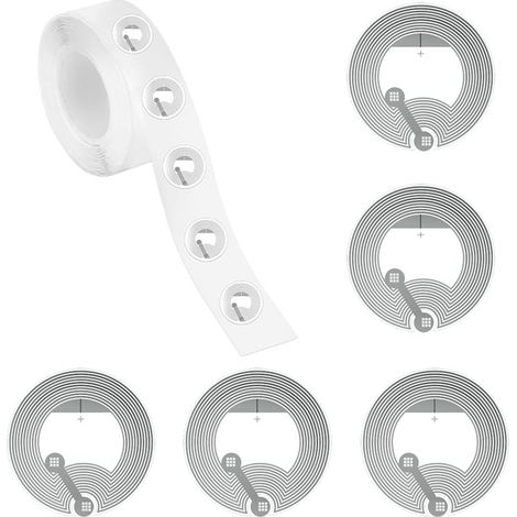 60 pcs 25mm Étiquettes NFC,Autocollant NFC Ntag213,NFC Tag Stickers,Ntag213 NFC Autocollants,Autocollant D'Étiquette NFC 213,144 Octets Mémoire Compatible avec Tous Les NFC Appareil (60) (1/5)