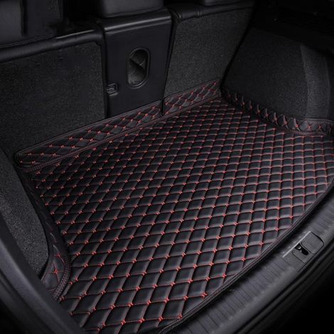 Alfombrilla para maletero de BMW Serie 2 Gran Tourer (F46) 2015-2018, alfombrilla protectora impermeable de cuero, accesorios para coche, C/Negro Rojo