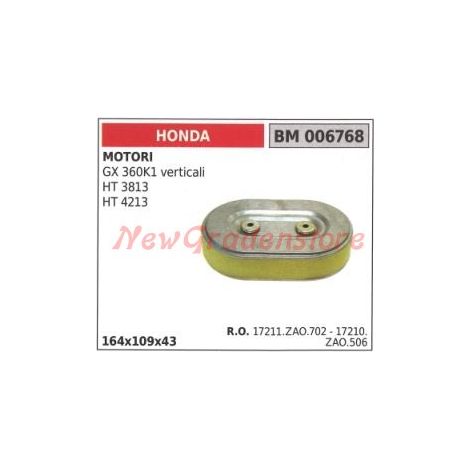 Filtro aria HONDA motore GX 360K1 verticali HT 3813 4213 006768 17211ZA0702