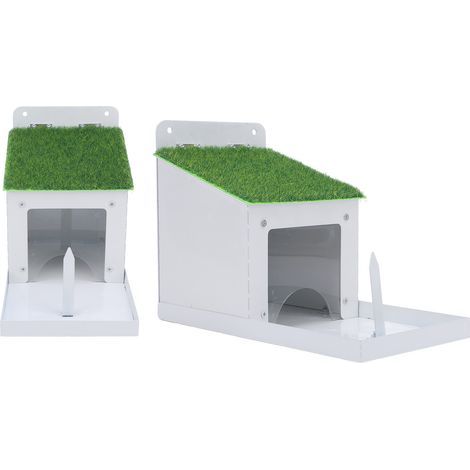 Squirrel feeder with corn cob holder, metal wall-mounted feeding box for outdoor use inside the house and garden (1/5)