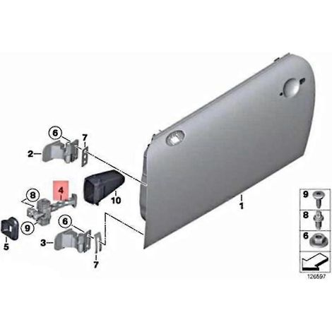 2 butées de frein de porte avant de voiture 51217176811 pour R50 R52 R53 R56 R57 R58 R59 2005-2015 - Sangle de maintien (1/5)