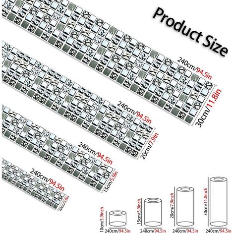 Bordüre YX216, 10 cm x 240 cm, selbstklebende Tapete für die Innendekoration, einfach anzubringen (1/4)