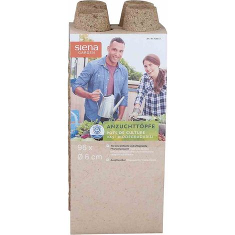 96 Bio-Anzuchttöpfe Ø 6 cm rund Ø 6 cm rund (1/3)