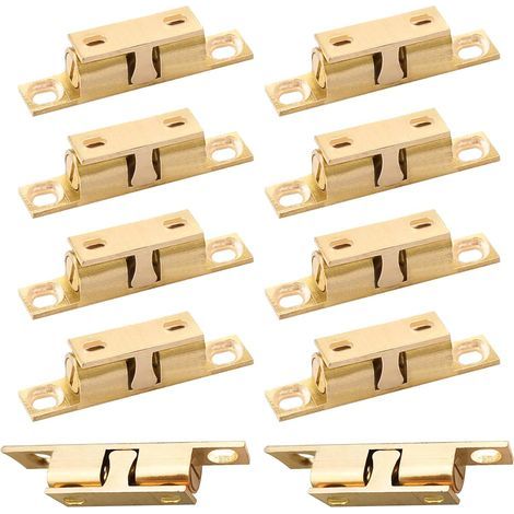Rouleau à Billes en Laiton 10 Pièces Double Loqueteau à Bille, Rouleau Loqueteau Fermeture Pour Armoires Meubles D'armoire (1/5)