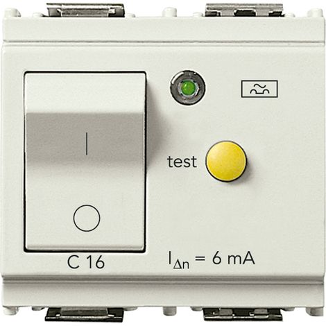 VIMAR - 16511.16.6.B Interruttore MTDiff.1P+N C16 6mA bianco
