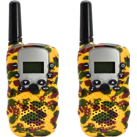 Talkie-walkie camouflage jaune, portée de 3 km, jeu de camping en plein air, cadeau idéal pour les enfants-AquaForge (1/5)