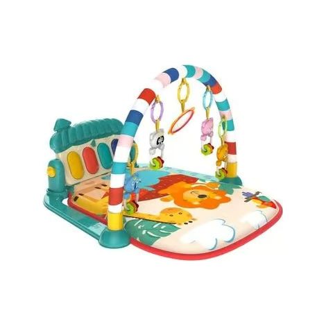 Tapis d'éveil pour bébé avec centre d'activités musicales, piano et tapis de jeu pour la position ventrale des tout-petits (vert) (1/5)
