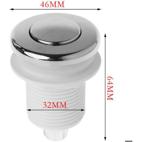 Interrupteur A Bouton D Air - Acier Inoxydable - 250 V - Pour Piscines Spas Baignoires De Massage - 1 Unite (1/5)