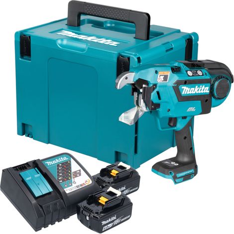 Makita DTR 181 RGJ Akku Bewehrungsverbinder 18 V 0,8 mm Brushless + 2x Akku 6,0 Ah + Ladegerät + Makpac (1/5)
