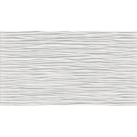 Carrelage 3D Blanc Wind 56x30,5x0,95 cm Mat Cavaro - Mur intérieur (vendu par carton de 1,3664 m²) - RO'MA CARRELAGE