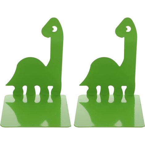 1 paire serre-livres, design dinosaure, en fer, antidérapant, pour bureau et bibliothèque (1/5)