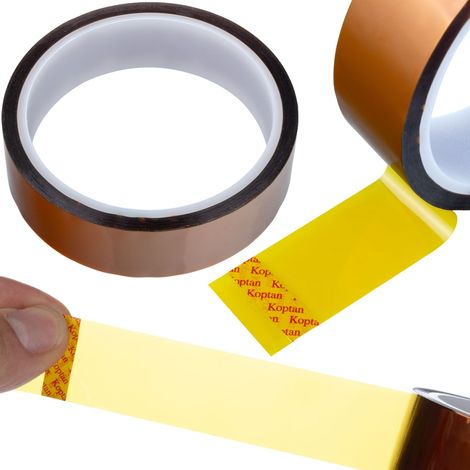 Nastro Kapton 30mm x 30m – Alta Resistenza Termica 240°C  Spessore 0,05mm, Adesivo Silicone  Per Elettronica e Automotive