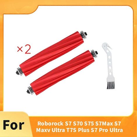 2 piezas de cepillo principal para aspiradora Roborock S7 S70 S75 S7Max S7 Maxv Ultra T7S Plus S7 Pro Ultra (Repuesto de cepillo principal)