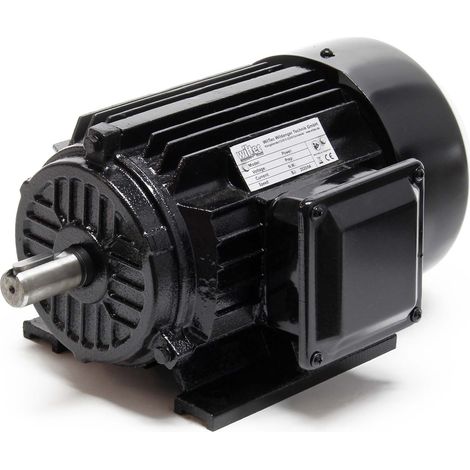 Wiltec Profi Elektromotor 400 V 1,5 kW (2 PS) 3-phasig 2-polig E-Motor in Bauform B3 2830 U/min mit Kupferwicklung, Drehstrommotor (1/5)