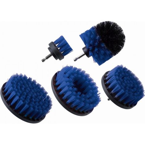 DEDRA Bohrer-Reinigungsbürsten, 5 Stück – Nylon, Sechskant, 6 mm