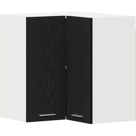 Maison Exclusive - Armadio pensile Lyon Rovere Nero 57 x 57 x 60 cm