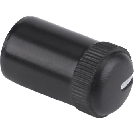 Molette de réglage multimarque auto plastique noire 14 mm trou arbre standard OEM 16195412 rechange haut-parleur radio 1 pièce échelle couleur (1/5)