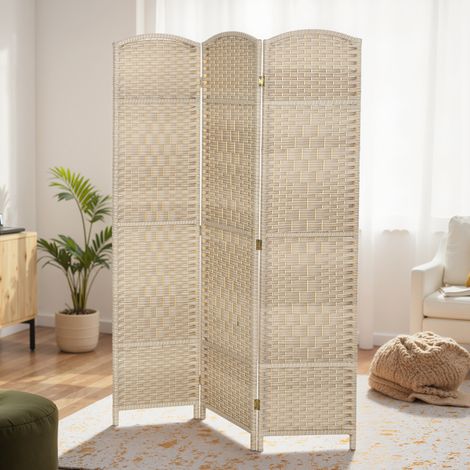 Paravent intérieur - HOMCOM - 3 panneaux - pliable - pour salon, chambre à coucher, maison - 135 x 180 cm - chêne