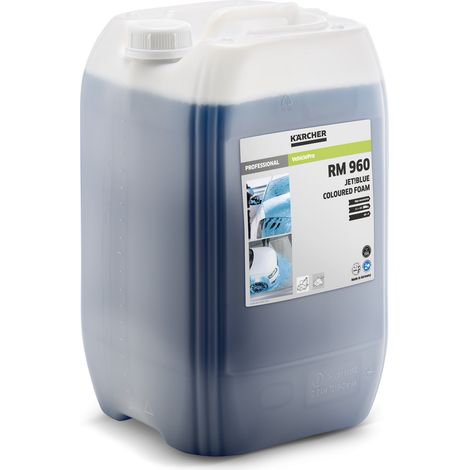KARCHER Mousse Coloree Bleue VehiclePro Jet Blue RM 960 62961970, Bidon de 20 L, pH 9, Biodegradable OCDE, pour Stations de Lavage en Libre-service