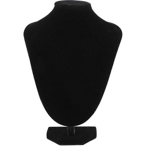 Présentoir à colliers, buste porte-bijoux, mannequin buste pour bijoux, accessoire photo-16.00X10.00X10.00CM-Black (1/3)