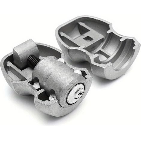Cadenas pour remorque à verrouillage à bille : Cadenas universel pour attelage de remorque, verrouillage à bille de remorque, équipé de 2 clés. (1/4)