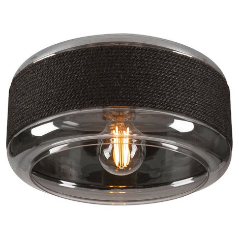 [GEBRAUCHT] B-Ware SLV Deckenlampe Leuchte Pantilo Rope 27 schwarz grau silber Glas modern (1/2)