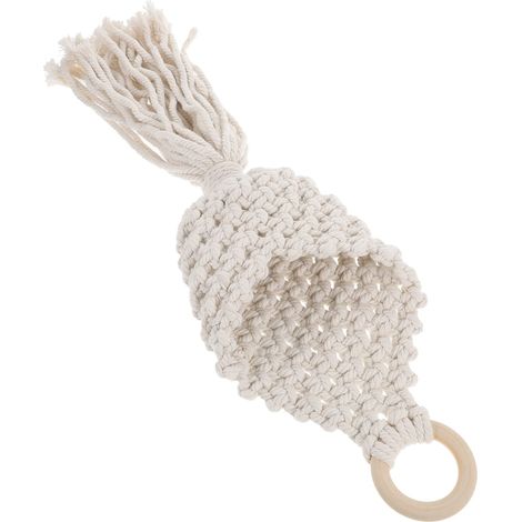 Panier Suspendu Jute Tissé Main Corbeille à Fruits Multi-fonctionnelle Pour Décoration Murale Panier Artisanal Pour Fruits Et Légume (1/4)