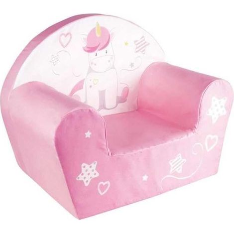 Fauteuil Club pour Enfant Licorne Rose L52 x l33 x H42 Cm Confort Optimal Gamme Chambre Enfant Licorne Sécurité Idée Cadeau Dès 12 Mois (1/5)
