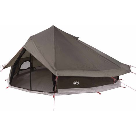 Carpa Tipi Marrón Gris 800 x 800 x 430 cm Poliéster y Acero