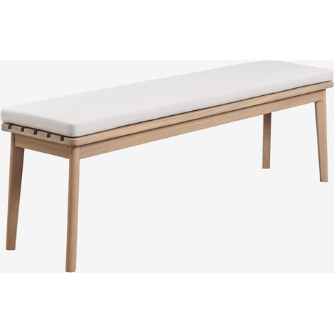 Panca 160 cm in legno di acacia e tessuto Kaela SKLUM             (1/5)