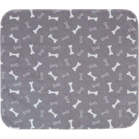 Lot de 1 tapis de dressage pour chien, lavables, réutilisables, super absorbants, anti-fuites, antidérapants, pour chats et chiens - M:80x70CM - Gris