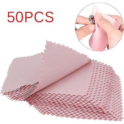 50 Poliertücher für Silber, Reinigungs- und Anlaufschutzmittel für Schmuck.