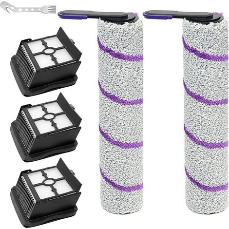 Brosse rotative + filtres Pièces de rechange pour RowentaX-Clean 10 / pour Narwal S20 Pro accessoires aspirateur eau et poussière, 2 Brosses à rouleau + 3 filtres Hepa + 1 Brosse de nettoyage (1/5)