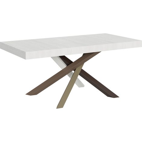 Tavolo allungabile 180/284x90 cm Volantis bianco frassino gambe multicolore 4/C