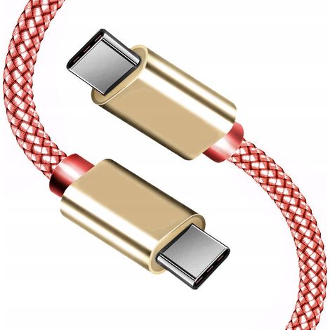 Cable de carga rápida reforzado tipo C, cable PD largo de 2 m