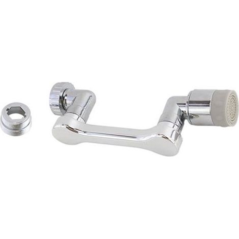 Cleafe - Raccordo Per Rubinetto Braccio Girevole A 360° In Plastica Universale 15cm 87523 - (1/2)