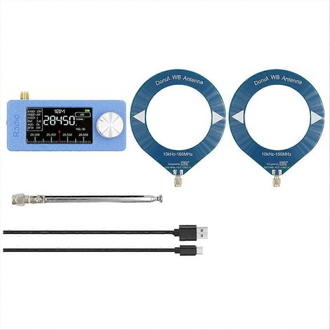 SI4732 Mini-Taschenradioempfänger 10 kHz–180 MHz AM/FM HF/SW/MW/VHF mit 3 Antennen (1/5)