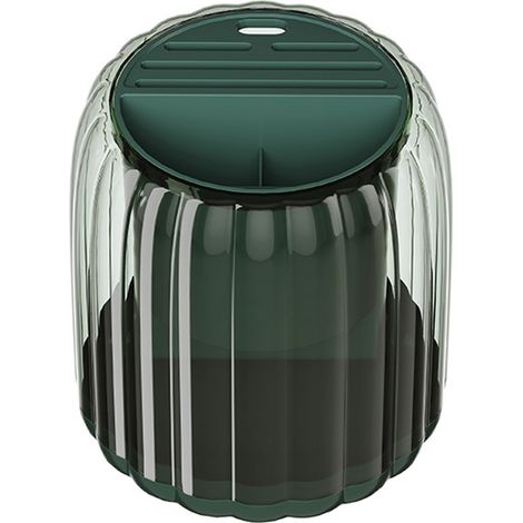 360° drehbarer Messerhalter aus robustem Kunststoff, multifunktionaler, platzsparender Küchenorganizer, dunkelgrün (1/5)
