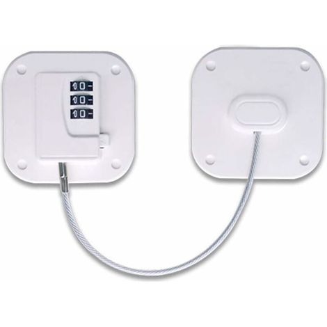 Cadenas à combinaison pour réfrigérateur, solution de sécurité enfant robuste, utilisable dans les placards et tiroirs, fixation auto-adhésive