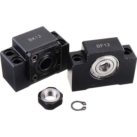 Lot de 2 supports d'extrémité de vis à billes BK12 BF12 pour SFU1605 SFU1610 CNC Pièces de haute précision pour machines (1/4)