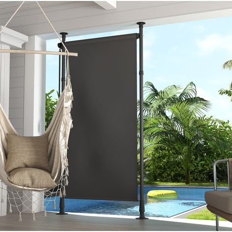 Store vertical balcon 120x220-310 cm aluminium gris OKMYHOME (1/5)