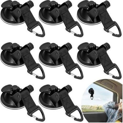 8 Pièces Ancre à Ventouse, Ventouse d'ancrage Multifonctionnel Ancre à Ventouse Robuste pour Auvents Latéraux de Voiture/Tentes/Camping Car/Auvents/Tentes/Bâches (1/5)