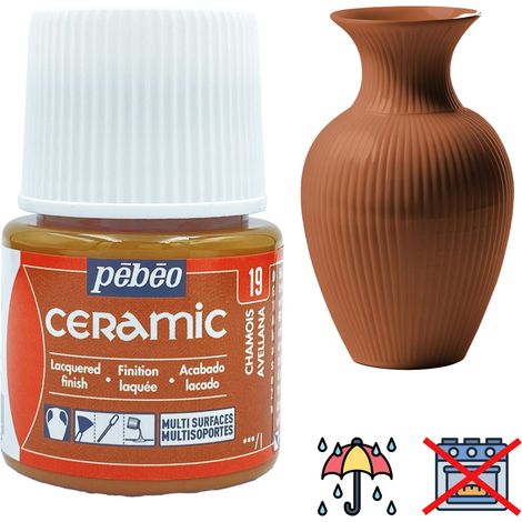 Peinture céramique à FROID, décor résistant PEBEO 19 CHAMOIS crème 45ml (1/5)
