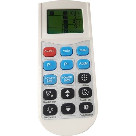 Fernbedienung mit LCD Display für RADAR und PIR-Bewegungssensor für LED Hallenstrahler High Bay UFO HBD/HBM Evo Weiß (1/2)