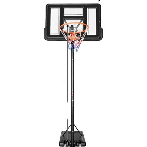 Panier de basketball, hauteur réglable, design durable, noir (1/2)