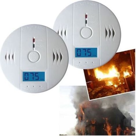 2er-Pack CO-Gasmelder. CO-Melder. Kohlenmonoxidmelder mit LCD-Bildschirm. (1/5)