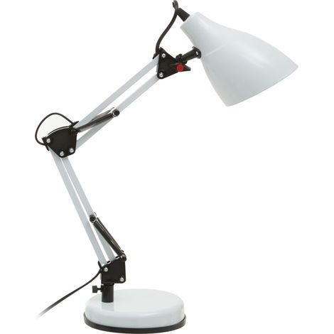 Premier Housewares Finley White Desk Lamp