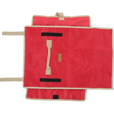 Sac de rangement pour piquets de tente, poignée simple, poche en filet, toile Oxford, rangement pour piquets et marteau de camping, rouge (1/5)