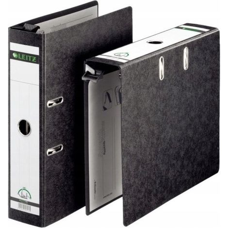Leitz 18210000 carpeta con arco de palanca 180 A4 de ancho cartón negro (1/2)