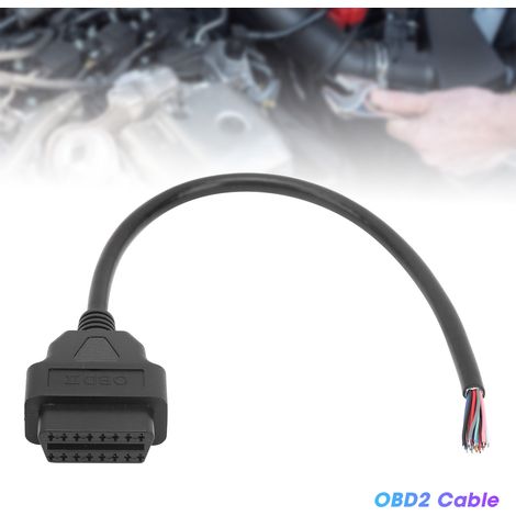Câble de diagnostic OBD automobile, rallonge de 0,3 m avec connecteur femelle ouvert (1/5)